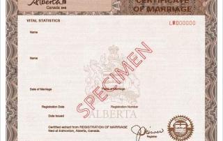 Alberta Marriage Certificate Authentication